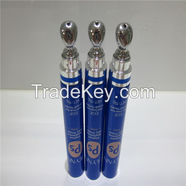 Plastic tube eye cream applicator