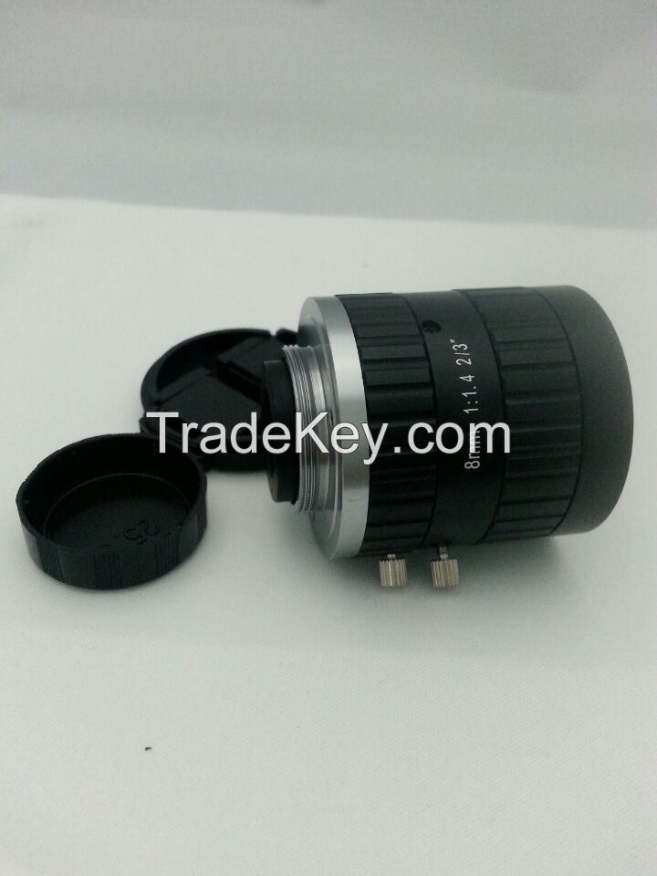 industrial lens/CCTV lens 8mm 2/3inch manual iris lens