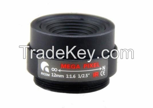 cctv lens 12mm ip camera lens 3 megapixel 1/2.5&quot; F1.6 cs mount lens