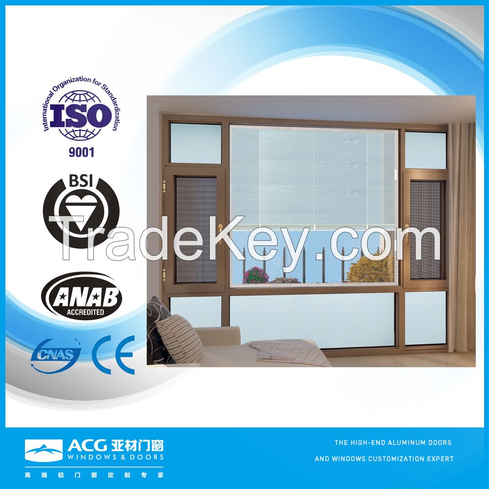 ACG brand high quality aluminium framed glass window