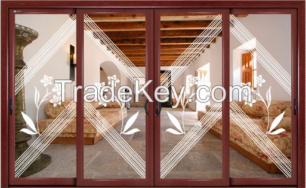 ACG brand European standard high quality aluminium framed sliding glass door