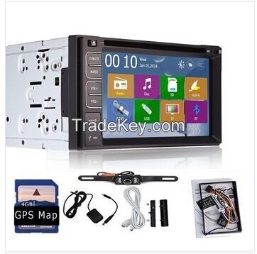  Car DVD GPS Navigation Two 2DIN Car Stereo Radio Car GPS Bluetooth USB/SD Universal Interchangeable Player  DVK-2014PM