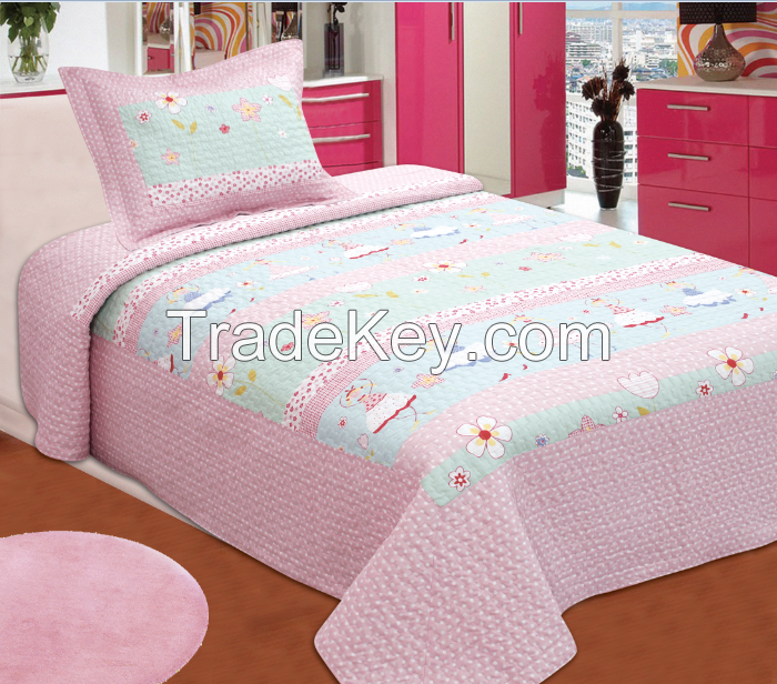 Microfiber polyester quilt/bedding set/bed spread