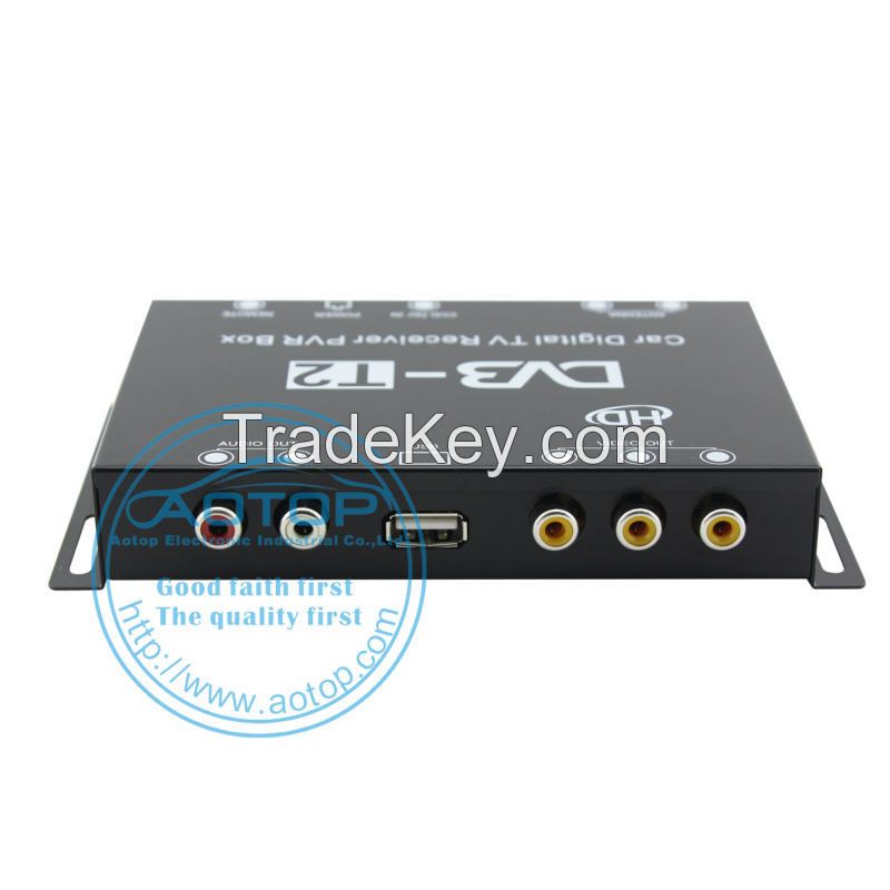 Mobile Digital Car DVB-T2 TV Receiver with Double Antenna