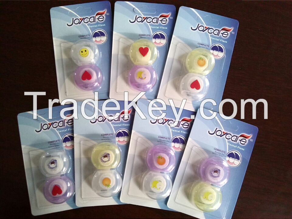 Various shapes, colors and sizes dental floss