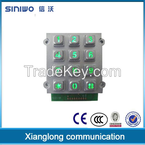 Zinc Alloy 3x4 Metal Keypad Standalone Single Door Access Controller Keypad