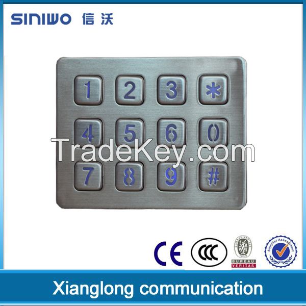 custom matrix metal dome membrane keypad with LED