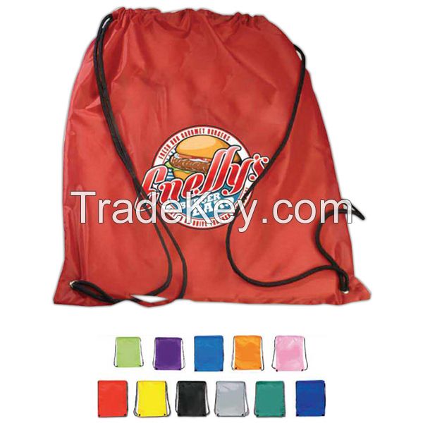 Nylon Drawstring Backpack- Full Color