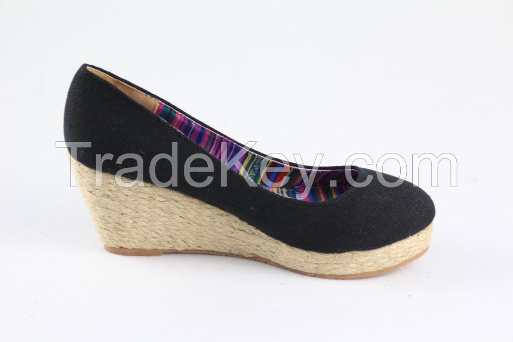 Jute Espadrilles Wedge dress shoes