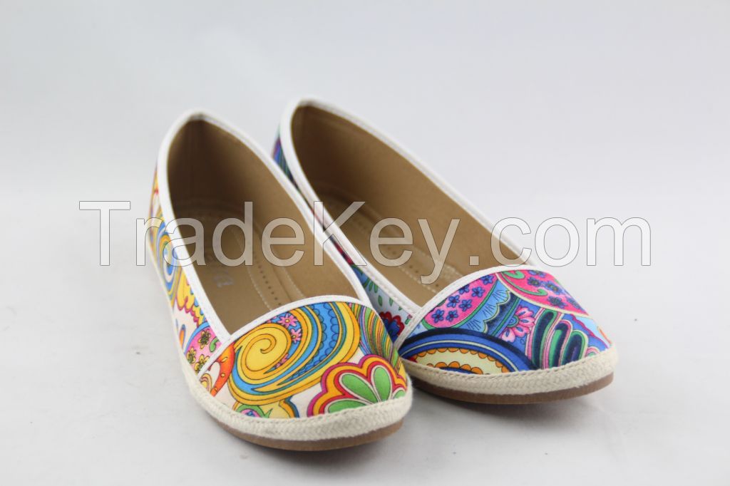 Women&#039;s Flat Casual Shoes with Colorful Upper, Slip-on Style