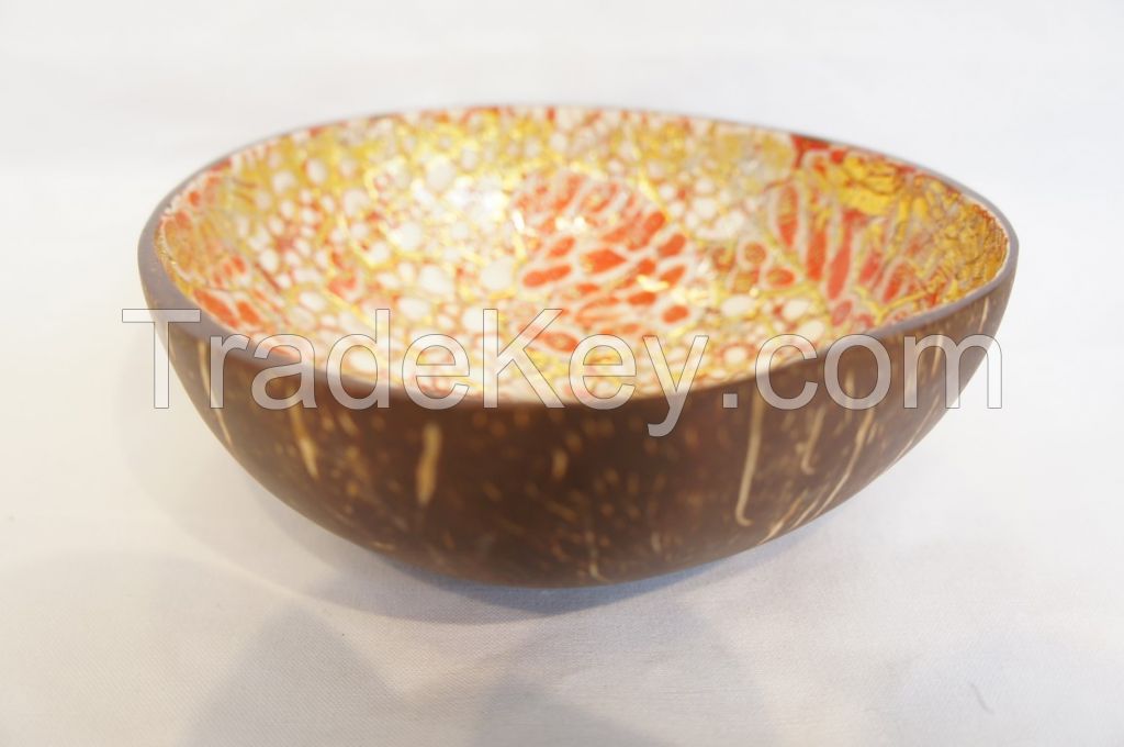 coconut shell bowl multi design eggshell inlaid heart shape handmade in Vietnam high quality bowl