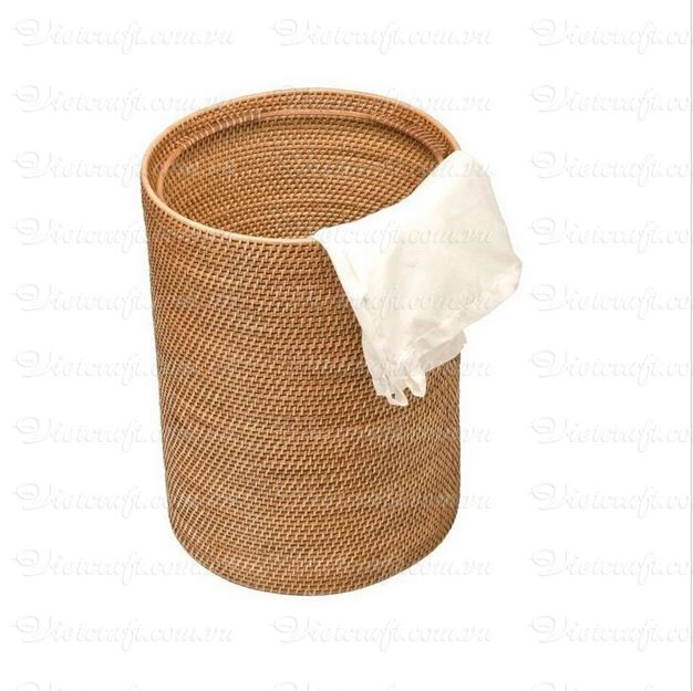 rattan basket laundry basket for household handwoven in Vietnam