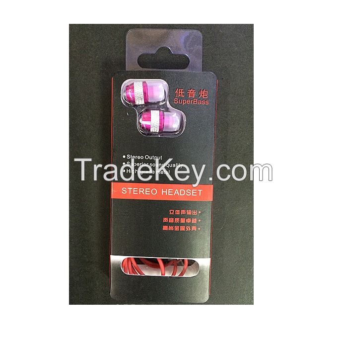 B003 superbass handset/high quality/iphone, sumsung handset/phone remote control earphone