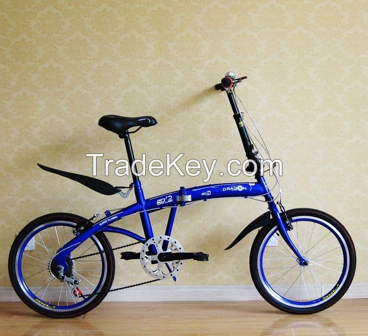 6 speed high quality 20 inch folding bicycle 2015 top selling cheap price mini folding bicycle