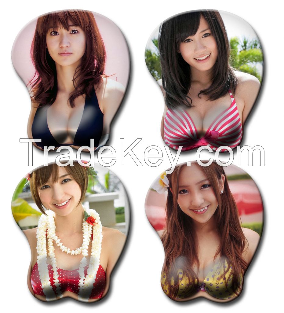 hot sell mouse pad,silicon amine girl mouse pad ,gel coated mouse pad