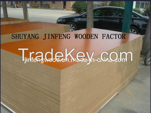 ISO9001: 2008 Furniture Grade E1 Glue Solid Wood Grain Color 100% Poplar 1220*2440mm Melamine MDF Board