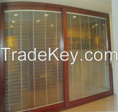 aluminium quality thermal break sliding door with shutters inside