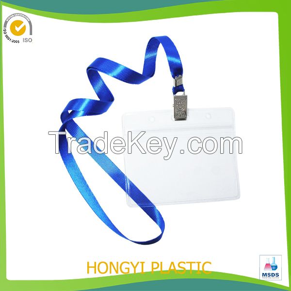 Clear PVC badge holder with lanyard for exhibition