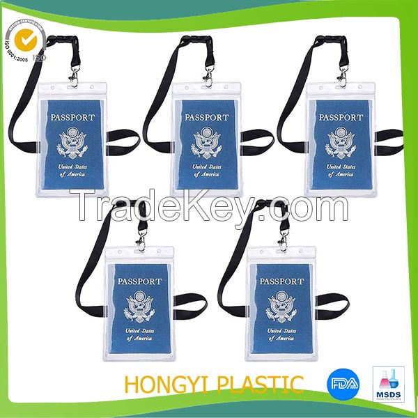 Clear PVC badge holder with lanyard for exhibition