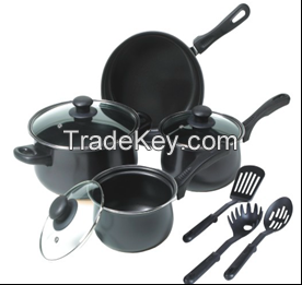 10pcs non stick  steel  cookware set