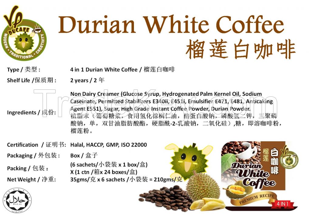 4 in 1 Durian White Coffee