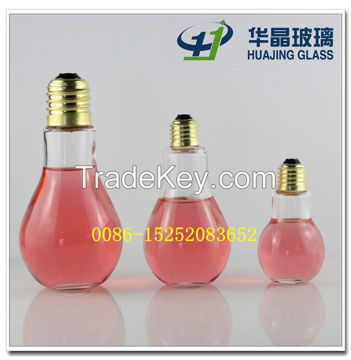 empty glass bottles 400ml glass beverage bottles with metal lids