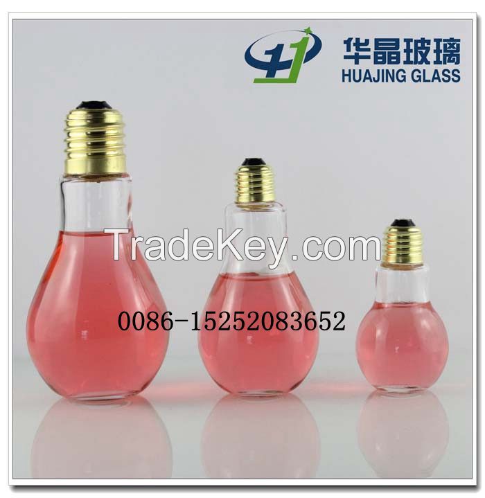 empty glass bottles 400ml glass beverage bottles with metal lids