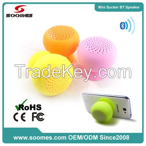 Hot! Mini sucker bluetooth speaker for promotion gift(SMS-BT02)