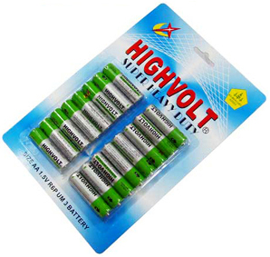 R6P AA Battery with 16pcs/Card Packing (High Volt)