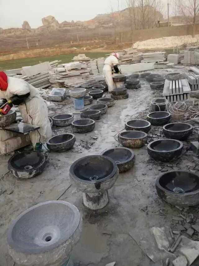 The good-quality and cheap blue stone round wash basin