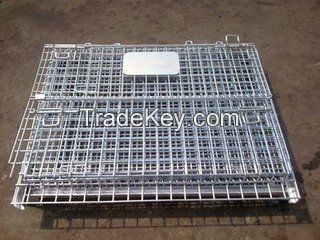 FOLDING storage cage, wire  container, mesh cage(FOR MARKET OR WAREHOUSE)  manufacturer direct sales high qulity and low cost