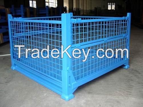 PVC-coated storage cage , wire container, warehoue cage(FOR MARKET OR WAREHOUSE)  manufacturer direct sales high qulity and low cost