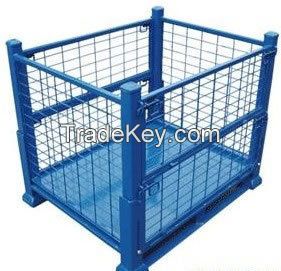 heavy duty storing storage cage , mesh container , warehoue CAGE, wire basket(FOR MARKET OR WAREHOUSE)  manufacturer direct sales high qulity and low cost