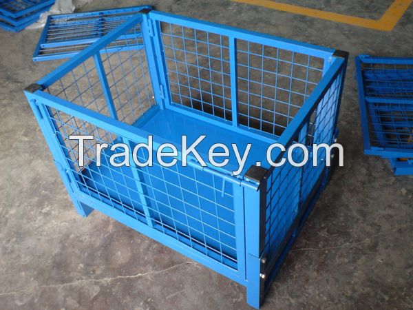 heavy duty storing storage cage , mesh container , warehoue CAGE, wire basket(FOR MARKET OR WAREHOUSE)  manufacturer direct sales high qulity and low cost