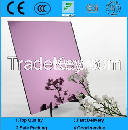 1.5mm-6mm Purple Aluminum Color Mirror/Thin Tinted Silver Mirror/Decorative Mirror