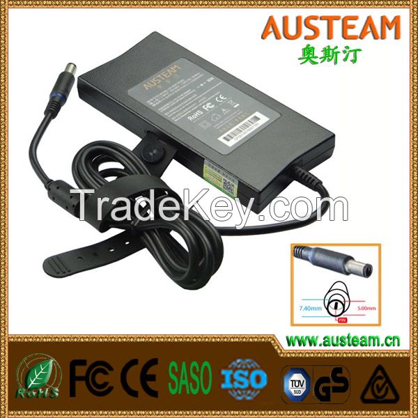 slim notebook charger 90W 19.5v 4.62a 7.4*5.0mm for dell as AC DC char