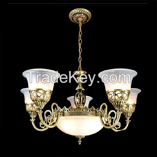 Hanging european aluminum and iron design commercial chandelier light