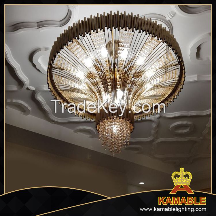 Luxury Hotel project Stainless steel crystal chandelier (KA777-D920)