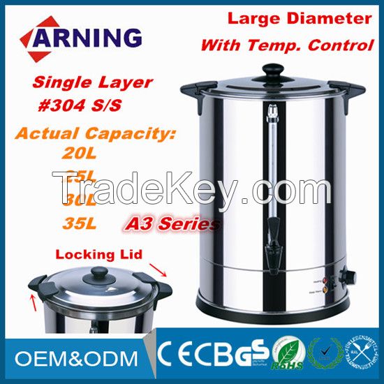 15L~30L Stainless Steel Hot Water Urn Electric Water Boiler with Drip Tray