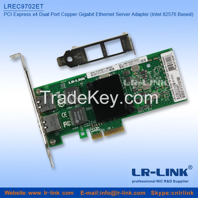 10/100/1000mbps Pci Express Gigabit 2*rj45 Network Card Compatible With E1g42et