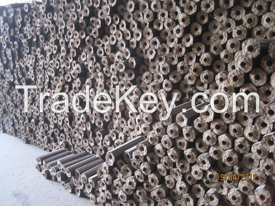 Biomass husk rice briquette