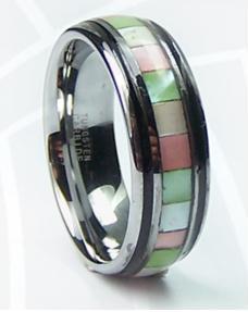 tungsten ring shell inlay