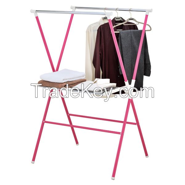 Foldable Double Clothes Rack