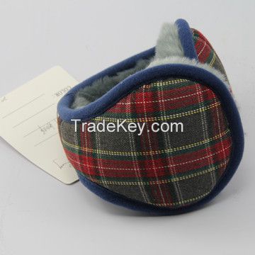 Fashion winter stripy cotton ear muffs