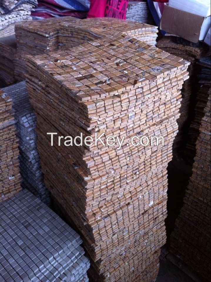 Big quantity sales Rainforest brown mosaic tiles for floor 