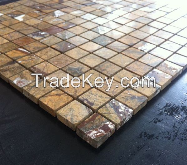 Big quantity sales Rainforest brown mosaic tiles for floor 