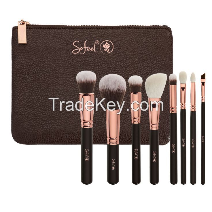 sofeel professional rose golden makeup brush sets