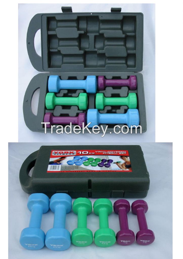 Highy quality multi-color plastic dipping dumbbell