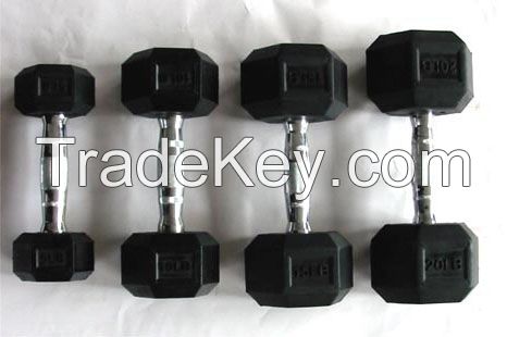 High quality rubber coated Dumbbell