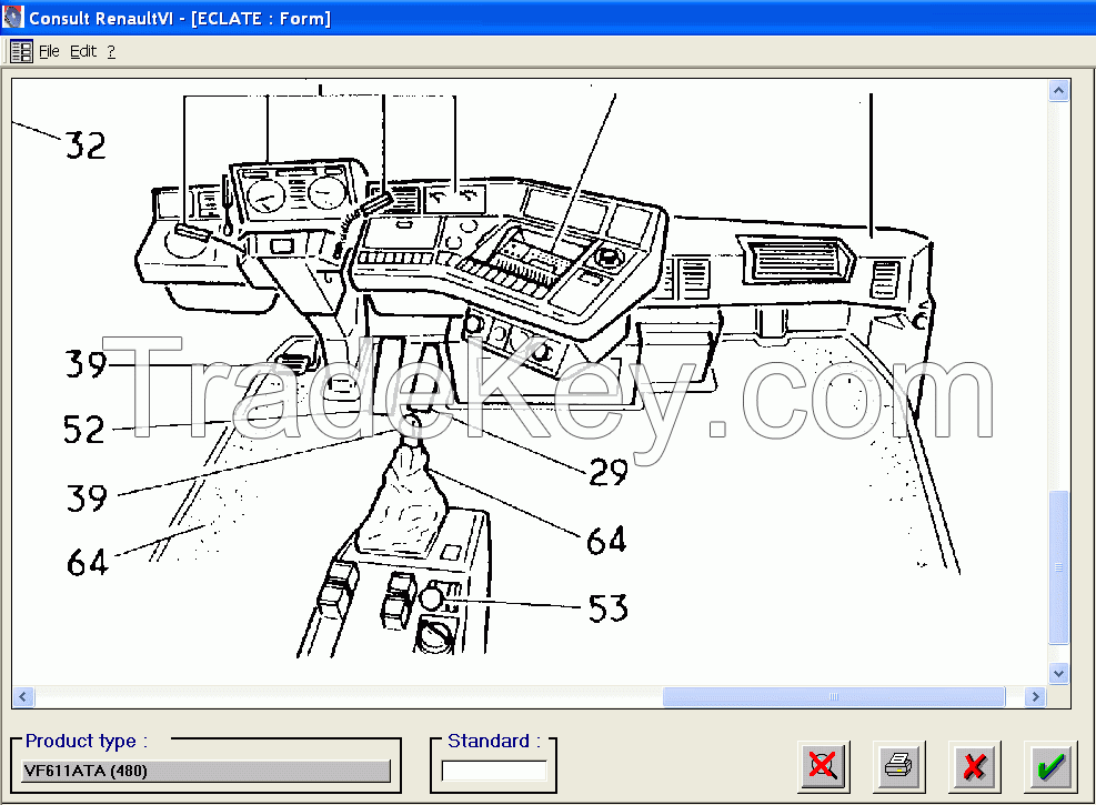 The spare parts catalogue Renault Lorry of spare parts